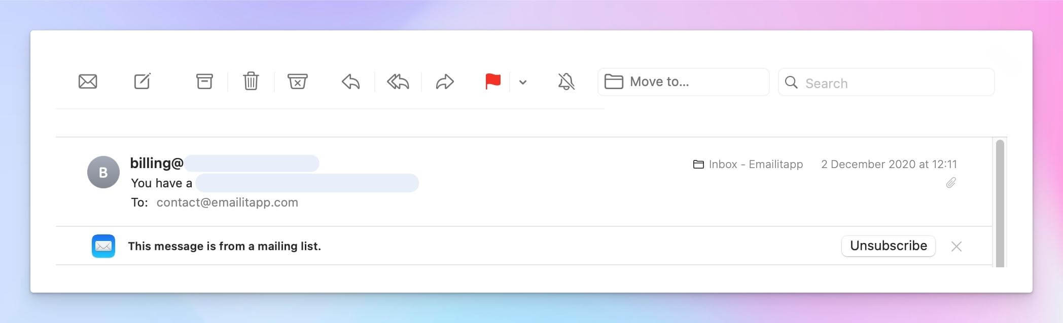 Unsubscribe from this mailing list (Apple Mail)